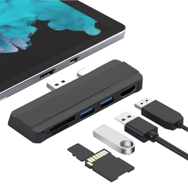 Hub Docking Station USB a HDMI para Surface Pro 4 5 6 Pantalla Simultánea Lector de Tarjetas Expansión