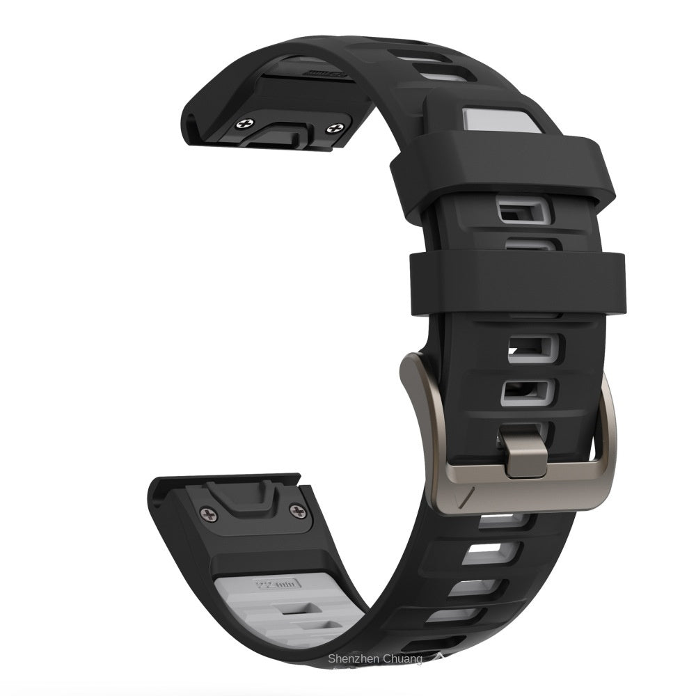 Correa de Silicona para Garmin Fenix 8 – Serie 43/47/51mm, Liberación Rápida, Estilo Deportivo