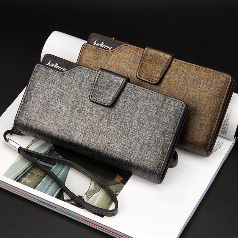 Cartera Larga para Hombre Baellerry Piel PU Premium con Tarjetero Cremallera y Gran Capacidad