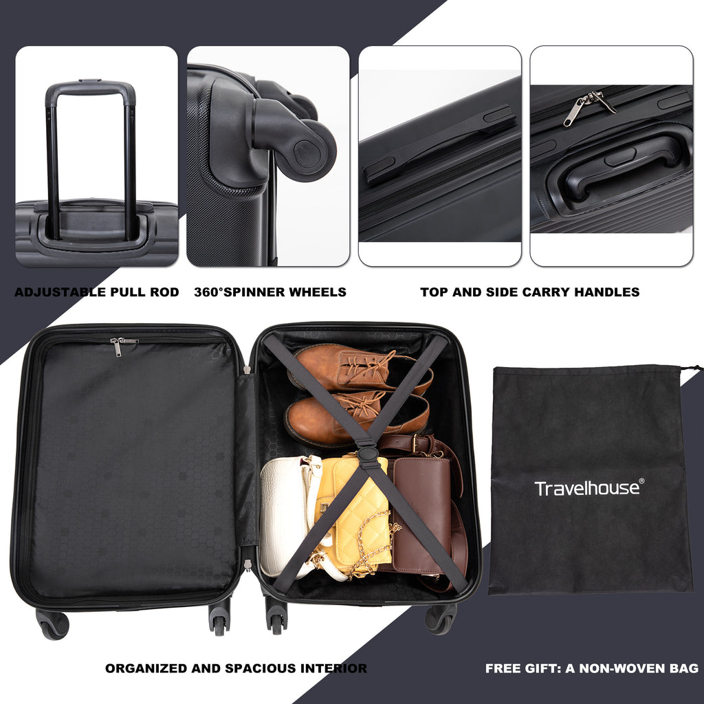 Maleta Softside 20 Pulgadas con Ruedas Dobles Expandible y Candado TSA Tela Resistente Viaje