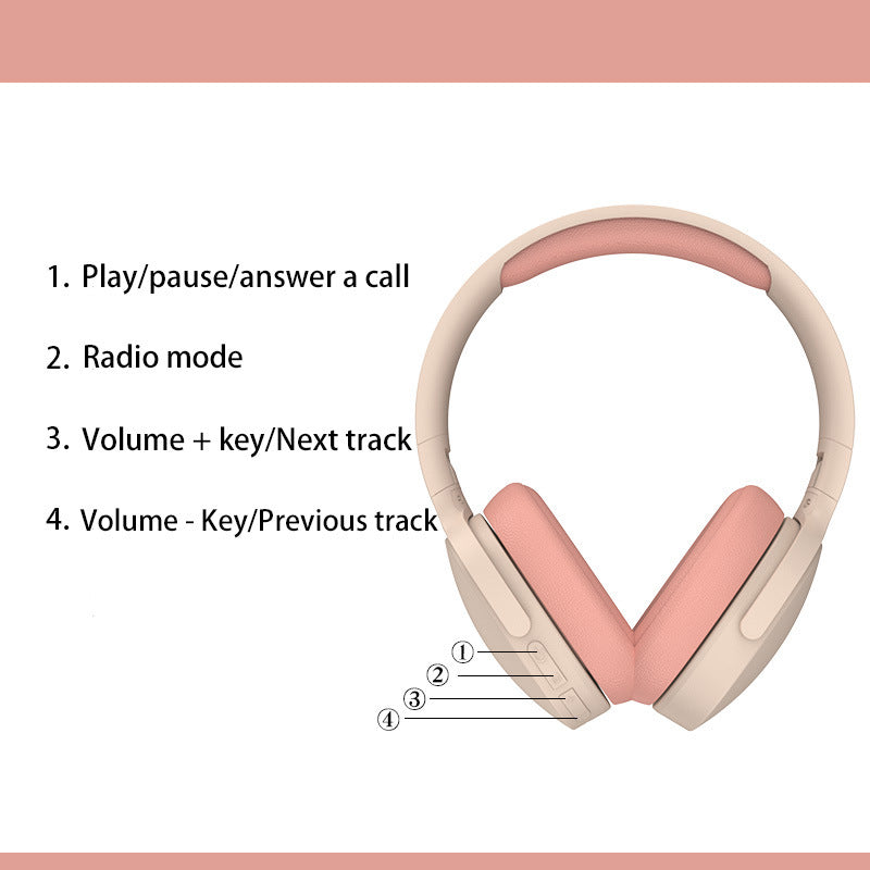 Audífonos Inalámbricos Over-Ear Bluetooth 5.4 – Graves Profundos, 8h Batería, Para Deportes