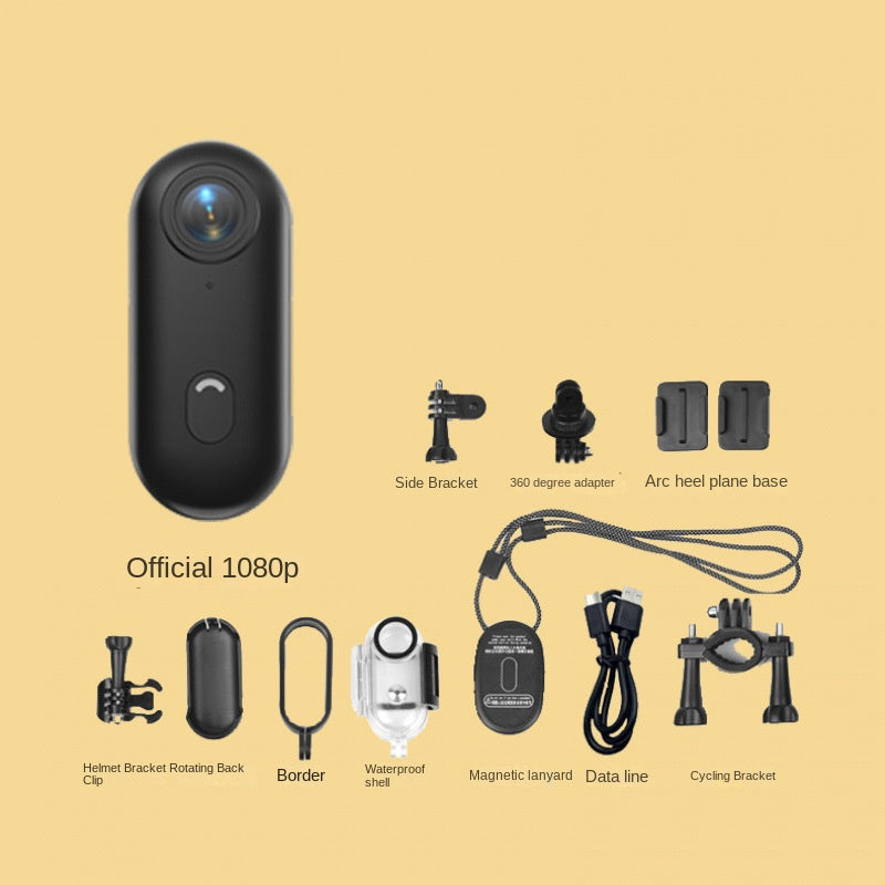 Mini Cámara Deportiva de Pulgar con Clip Magnético para Bicicleta Mascota y Grabación de Aventuras