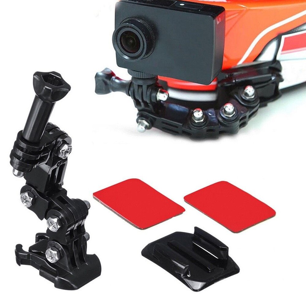 Soporte Adhesivo Curvo para Casco de Moto Compatible con GoPro Hero Xiaomi Yi SJCAM Eken Accesorios