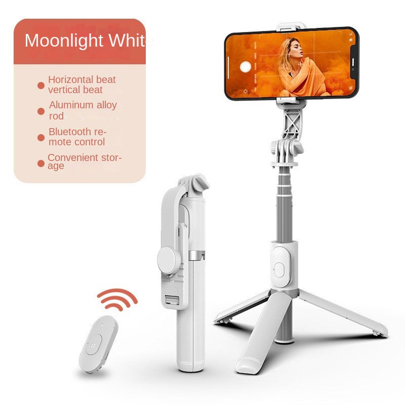 Selfie Stick Bluetooth Extensible con Luz de Relleno LED Trípode Universal para Streaming y Live