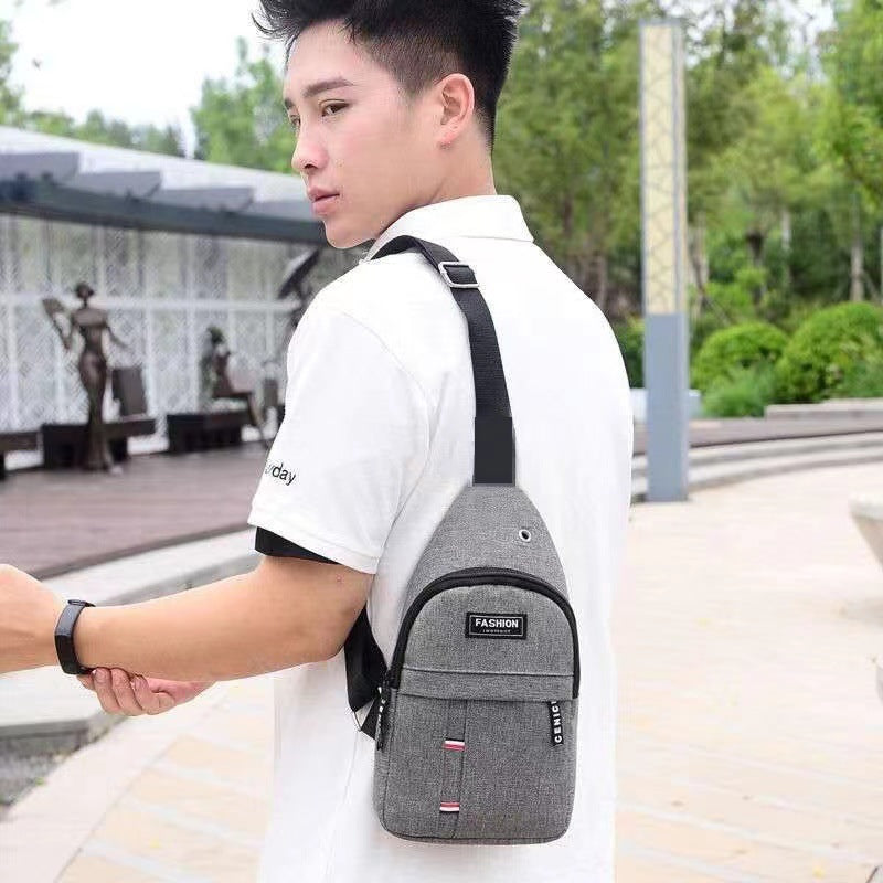 Chest Bag Outdoor Canvas Bolso Cruzado de Lona para Hombre Urbano Crossbody Mochila de Pecho