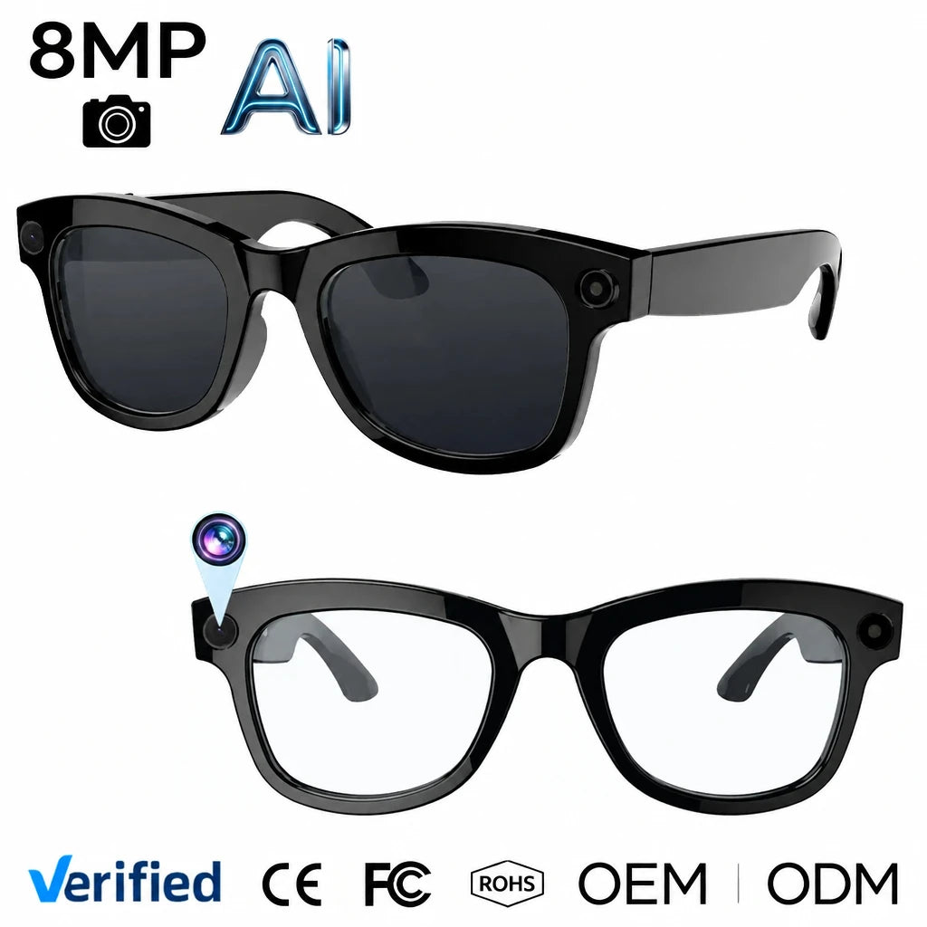 Lentes Inteligentes M01 Pro con Cámara WiFi, IA, Traductor en Tiempo Real y Control de Voz