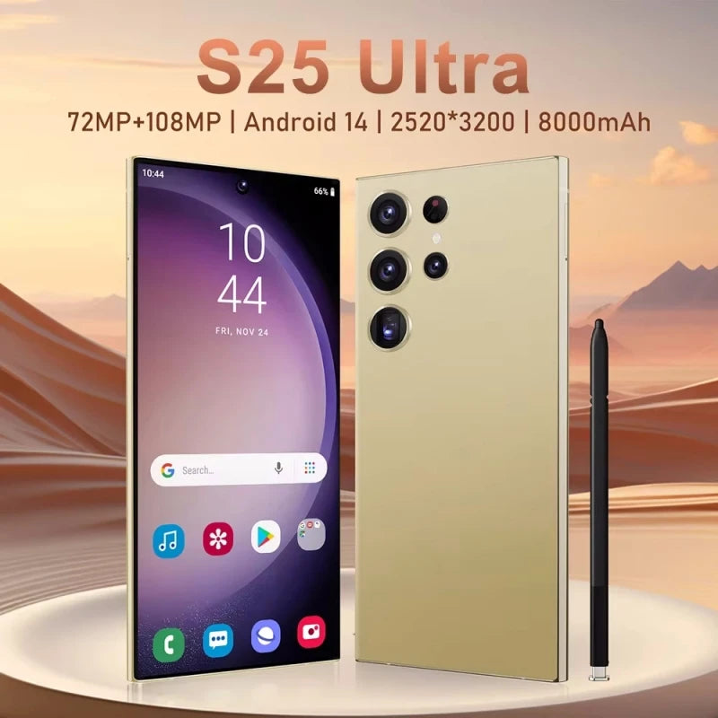 Smartphone S25 Ultra 2025 – Android 14, Snapdragon 8 Gen 3, 5G, Pantalla 7.3″ y Batería 8000mAh