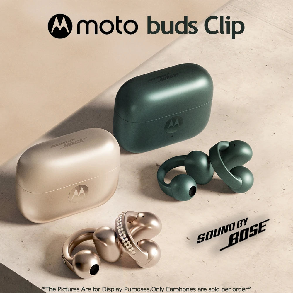 Lenovo Moto Buds Clip – Audífonos Inalámbricos Bluetooth con Cancelación de Ruido y Sonido Premium