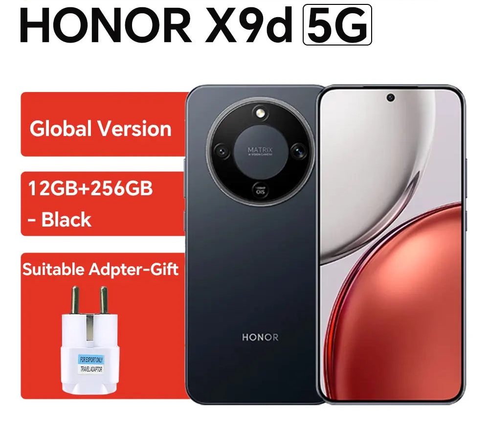 Original HONOR X9d Global Version 5G Smartphone 6.79" 120Hz Super AMOLED Display 108MP Camera 8300mAh Battery Support 66W IP69