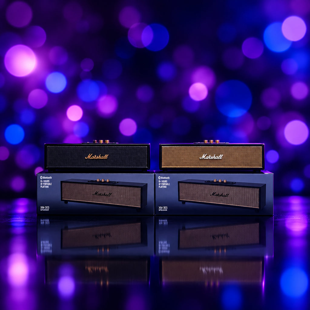 Bocina Bluetooth Retro XM303 – Madera, Subwoofer 10W, Exterior e Interior
