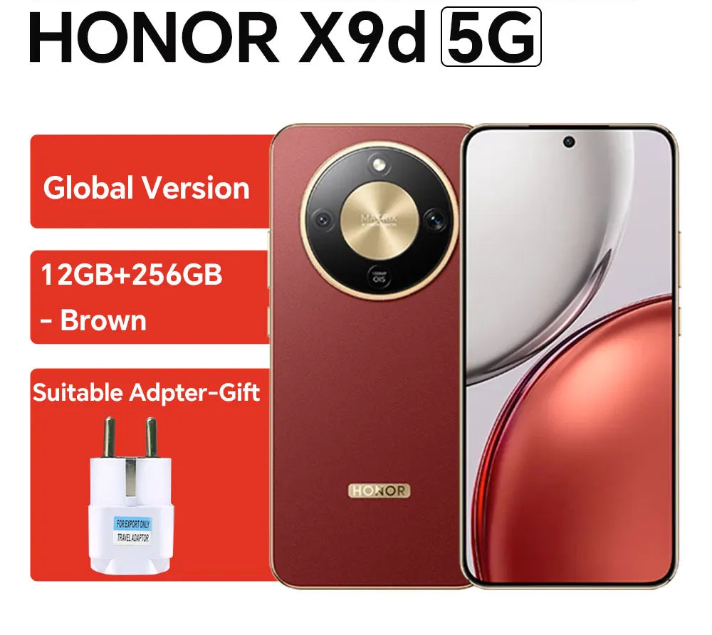 Original HONOR X9d Global Version 5G Smartphone 6.79" 120Hz Super AMOLED Display 108MP Camera 8300mAh Battery Support 66W IP69