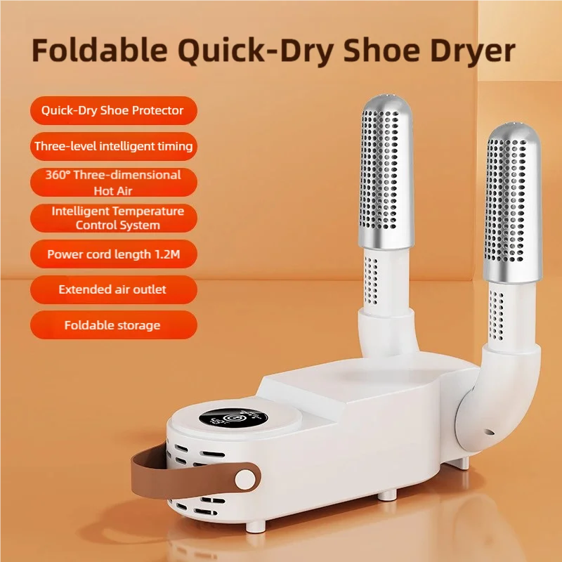 Secador de Zapatos TINSOL 130W – Plegable con Pantalla Táctil para Zapatos y Calcetines
