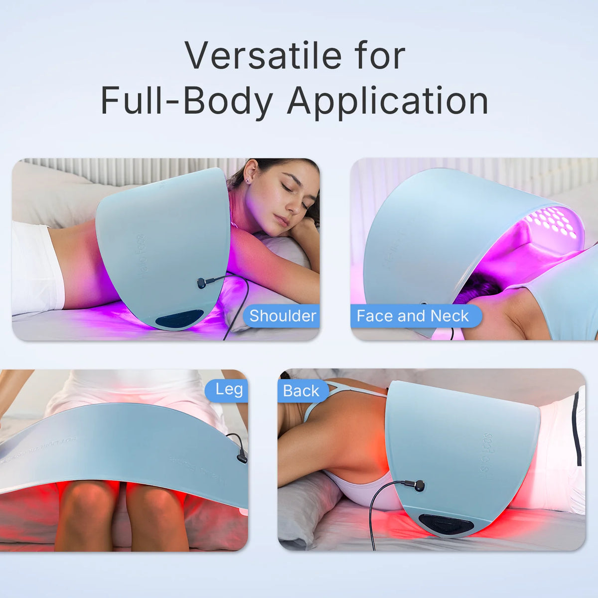 Panel LED de Fototerapia Hello Face L6 – 720 LEDs, Luz Roja e Infrarroja para Rostro y Cuerpo