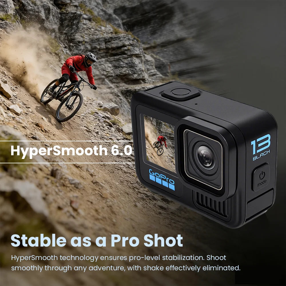 GoPro HERO 13 Black – Cámara de Acción 5.3K 60fps, 27MP y Estabilización