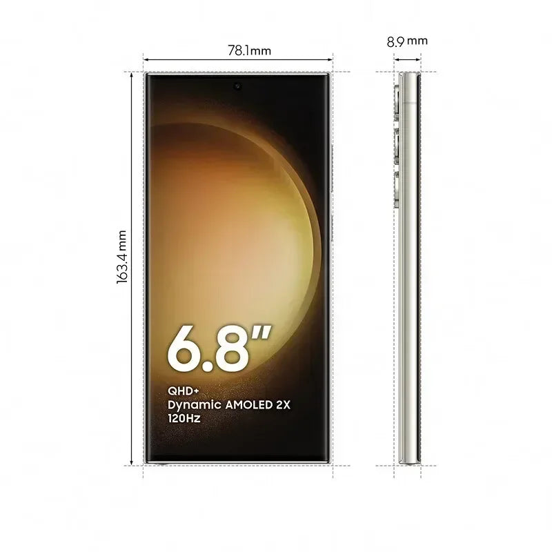 Samsung Galaxy S23 Ultra 5G – Pantalla 6.8″, 8/12GB RAM, 256/512GB, Snapdragon y NFC