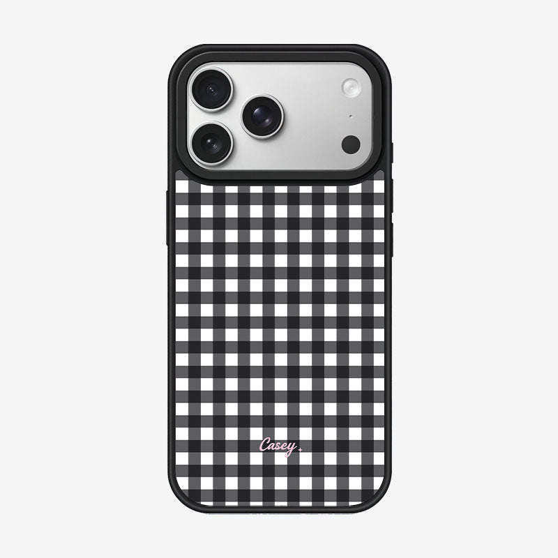 Funda Casey Clásica Gingham Magnética Matte para iPhone – Antihuella y Protectora
