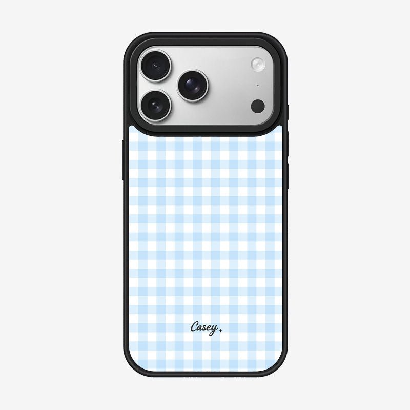 Funda Casey Clásica Gingham Magnética Matte para iPhone – Antihuella y Protectora