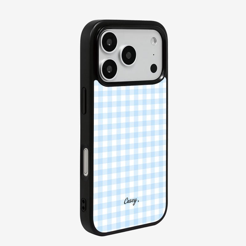 Funda Casey Clásica Gingham Magnética Matte para iPhone – Antihuella y Protectora