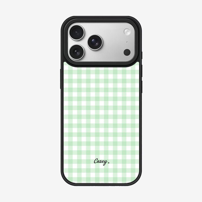 Funda Casey Clásica Gingham Magnética Matte para iPhone – Antihuella y Protectora