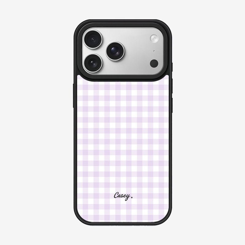 Funda Casey Clásica Gingham Magnética Matte para iPhone – Antihuella y Protectora