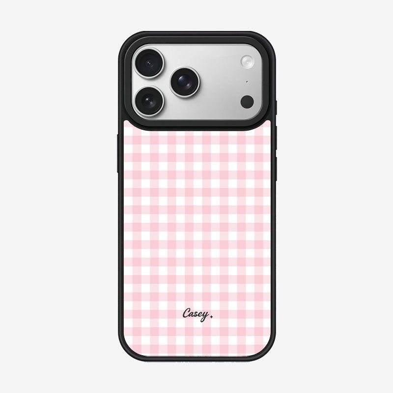 Funda Casey Clásica Gingham Magnética Matte para iPhone – Antihuella y Protectora