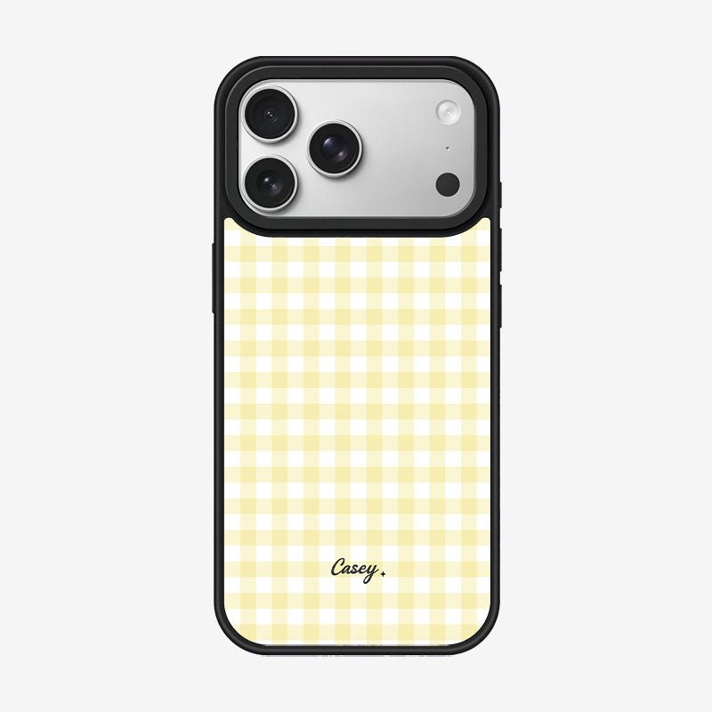 Funda Casey Clásica Gingham Magnética Matte para iPhone – Antihuella y Protectora