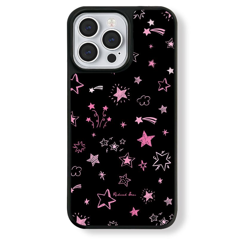 Funda Casey Estrellas Rosas Destellantes AG Matte para iPhone – Magnética y Antihuella