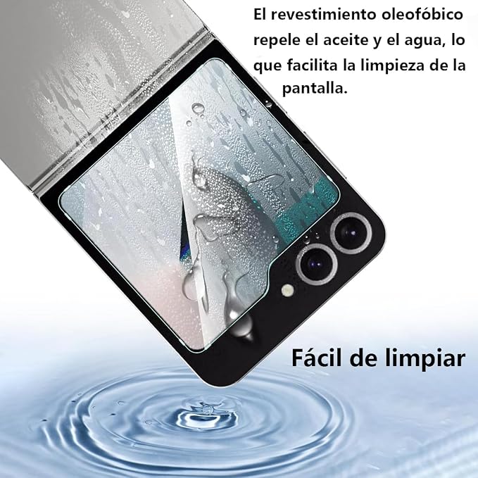 Protector de Pantalla Exterior Samsung Galaxy Z Flip 5 / 6 / 7 y W24 / W25 Vidrio Templado HD Anti-Espías | 4 Tipos