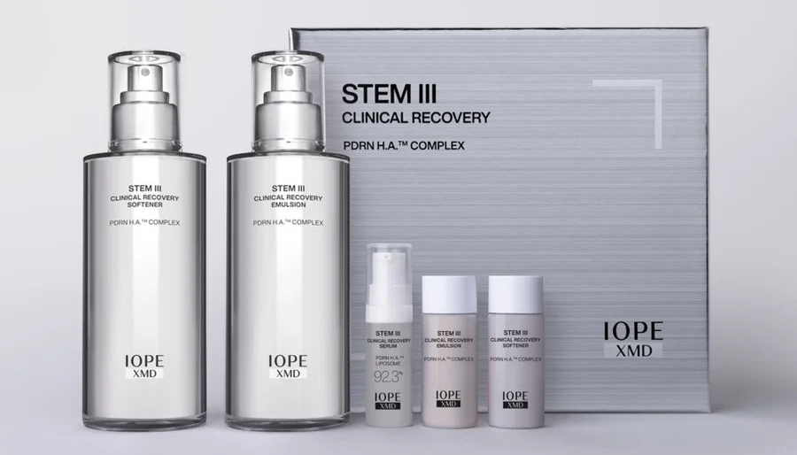 Set de Recuperación Clínica IOPE XMD STEM III – Softener 130ml + Emulsión 130ml